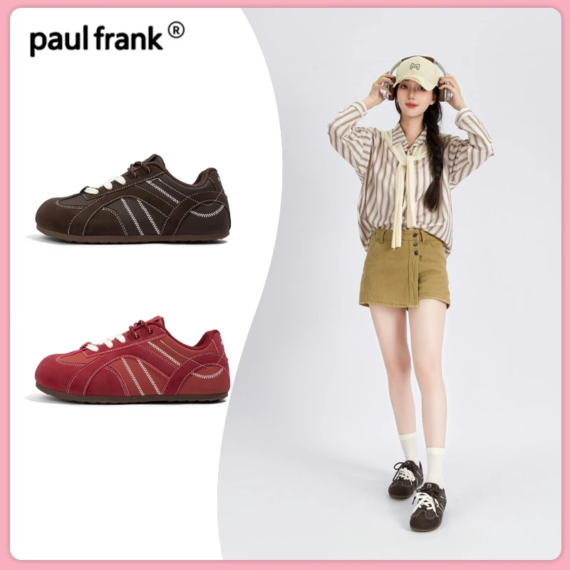 大嘴猴女鞋百搭2025新款德训鞋女秋季平底轻便软底显脚小休闲板鞋