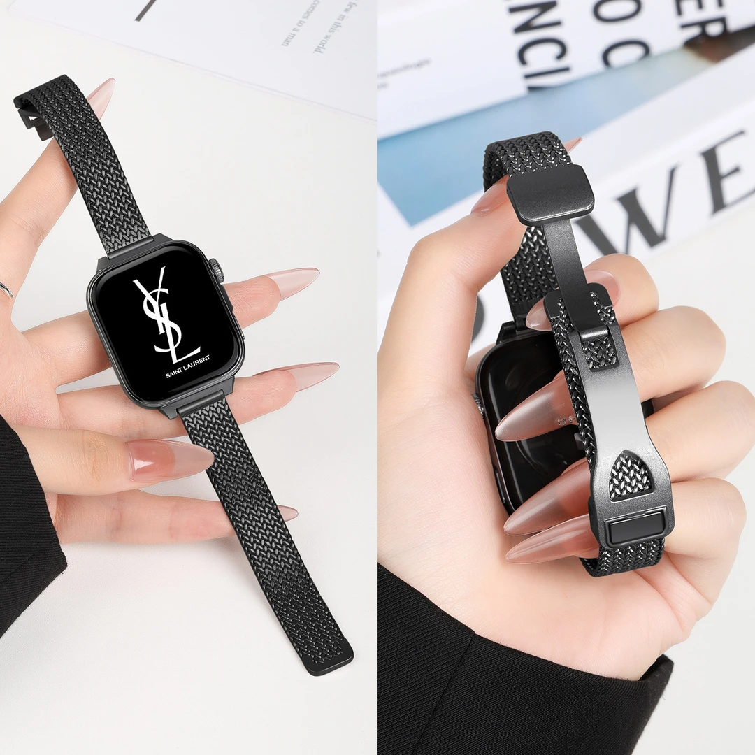 适用华为fit4手表表带新款磁吸麦穗卡扣fit3表带专用女款夏日运动