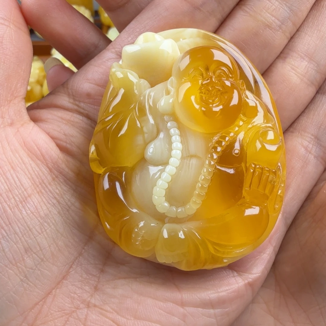 老***三琥珀未镶嵌颈饰纯天然琥珀蜜蜡无优化