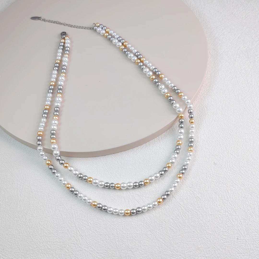 XUPING/旭平首饰 不锈钢仿珍珠项链 【潘生福利】  GD T001088822