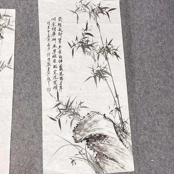 竖款新中式装饰画