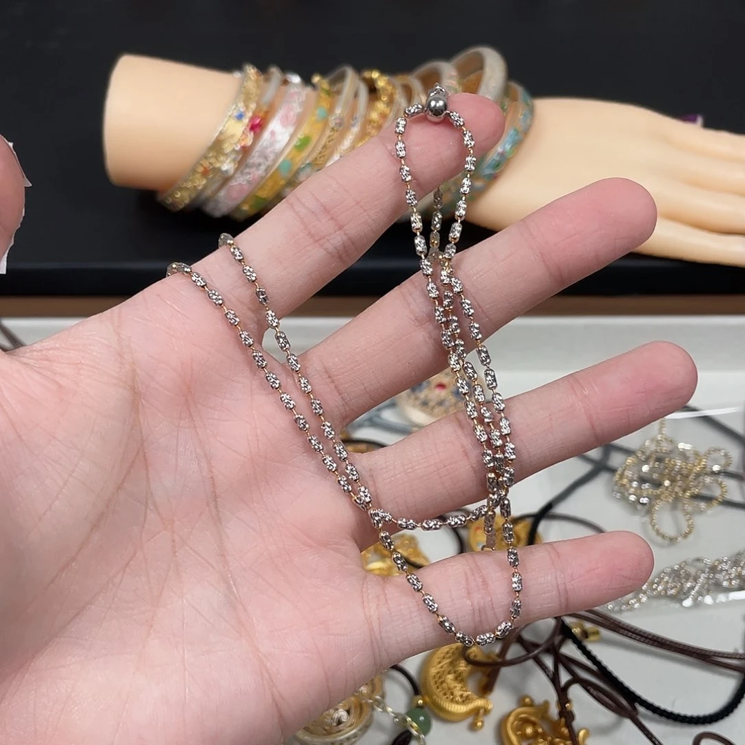 珐琅足银s925项链