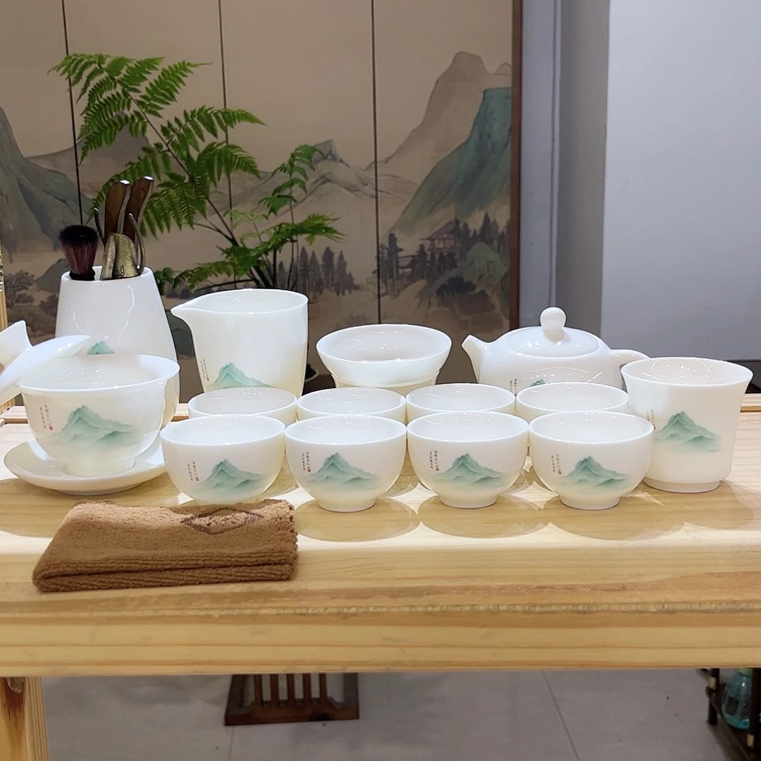 【都彩】又见青山羊脂玉瓷21头