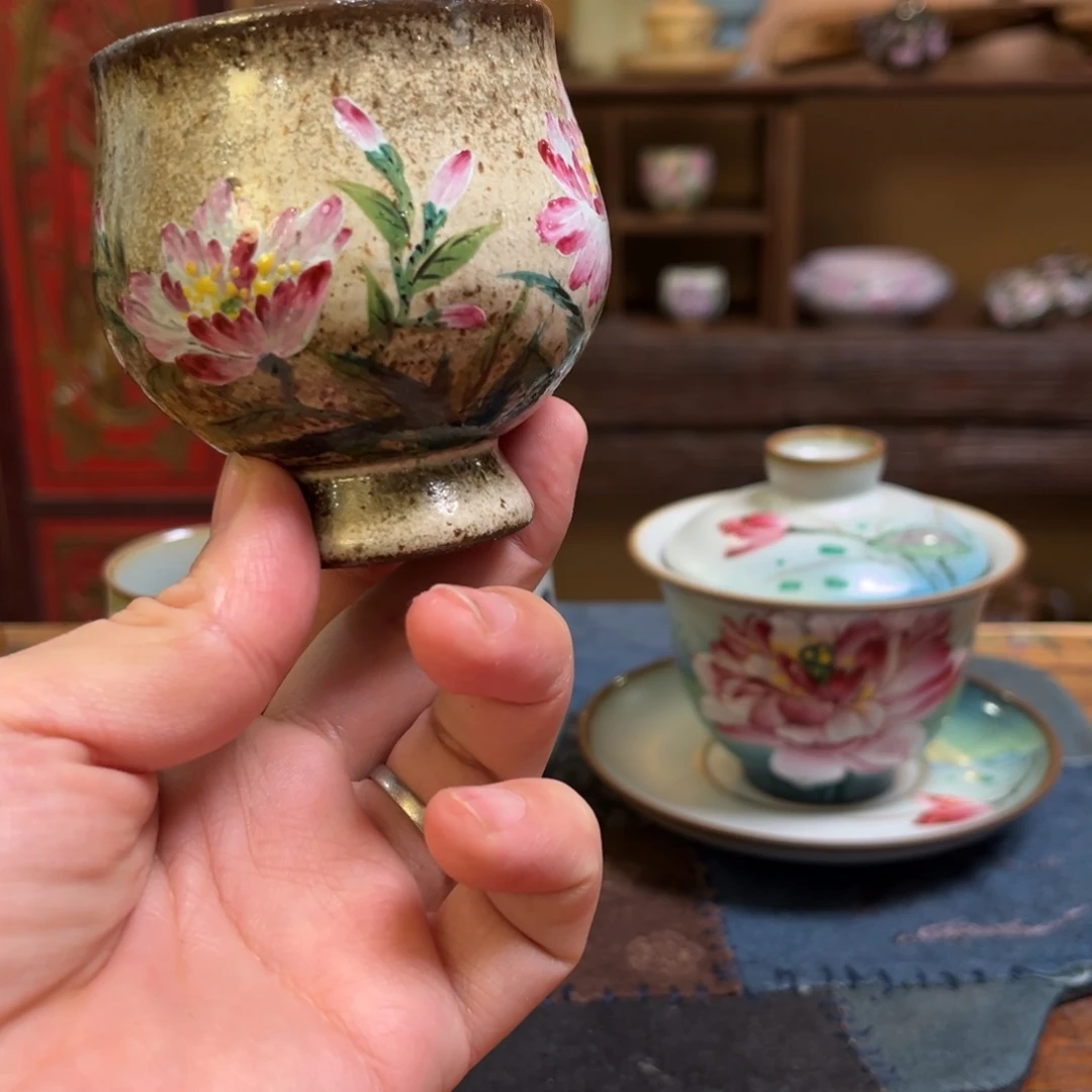 柴烧手工手绘陶瓷