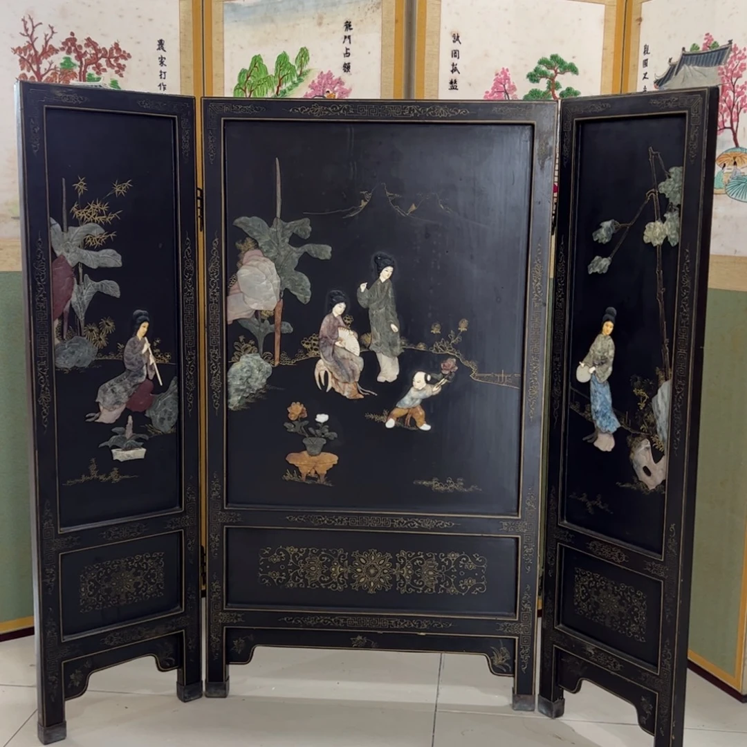绘画屏风框画茶空间设计