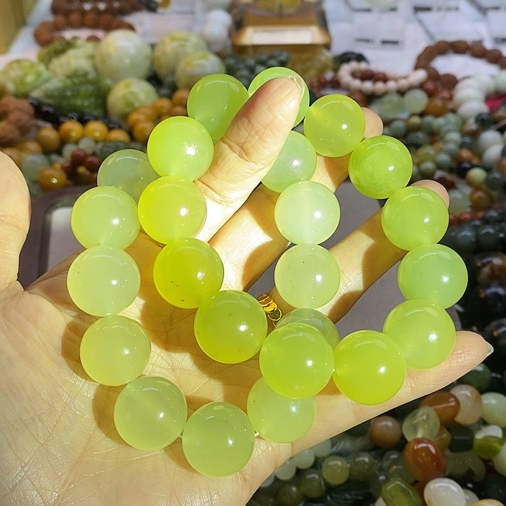 未镶嵌蛇纹石玉手镯小*炮