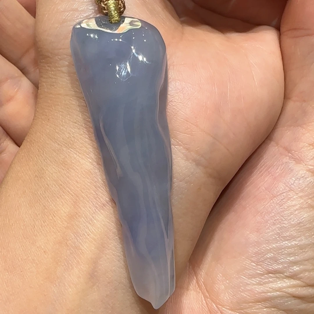 翡翠未镶嵌颈饰随行毛衣挂