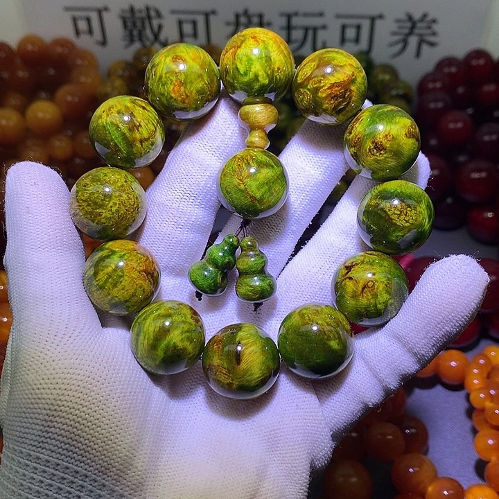 松木（琥珀木）手串/手链2.0 水墨丹青高货