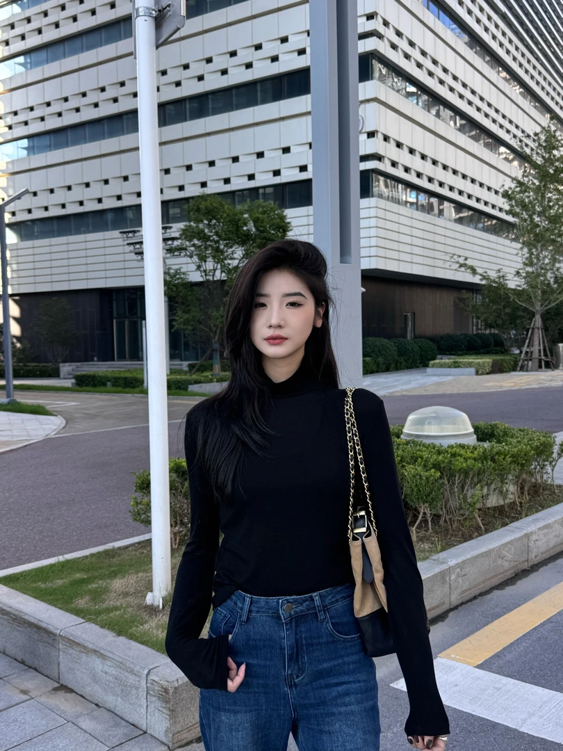 经典百搭羊毛天丝打底衫