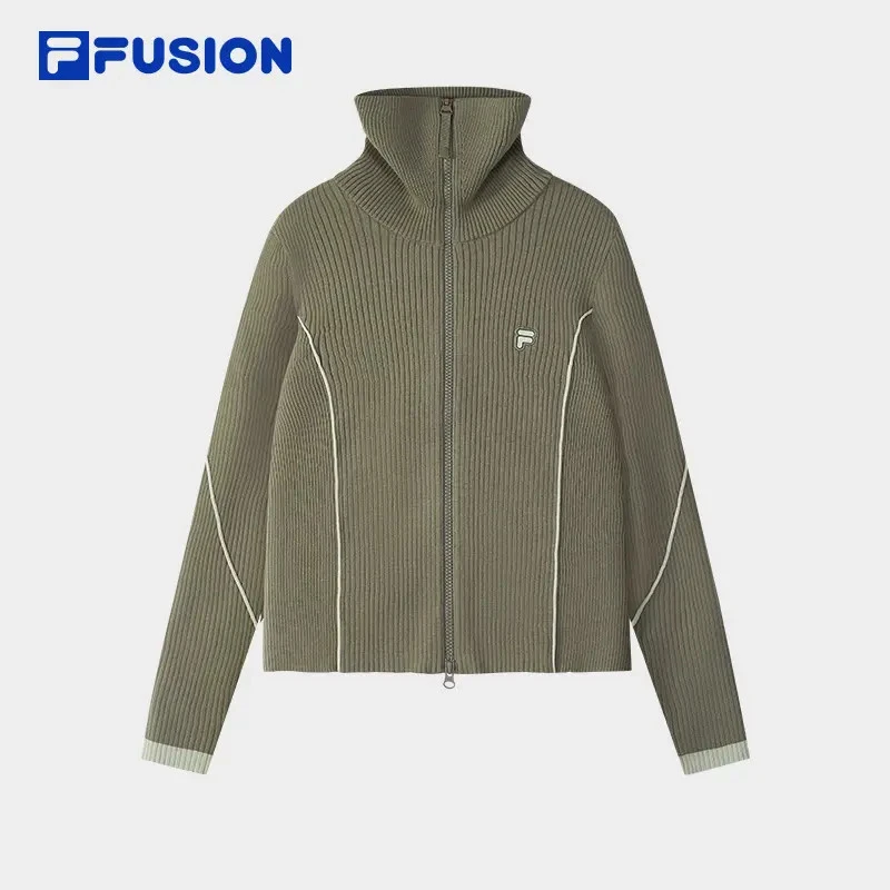 FILA斐乐正品女款秋季针织开衫舒适运动户外休闲T11W545402