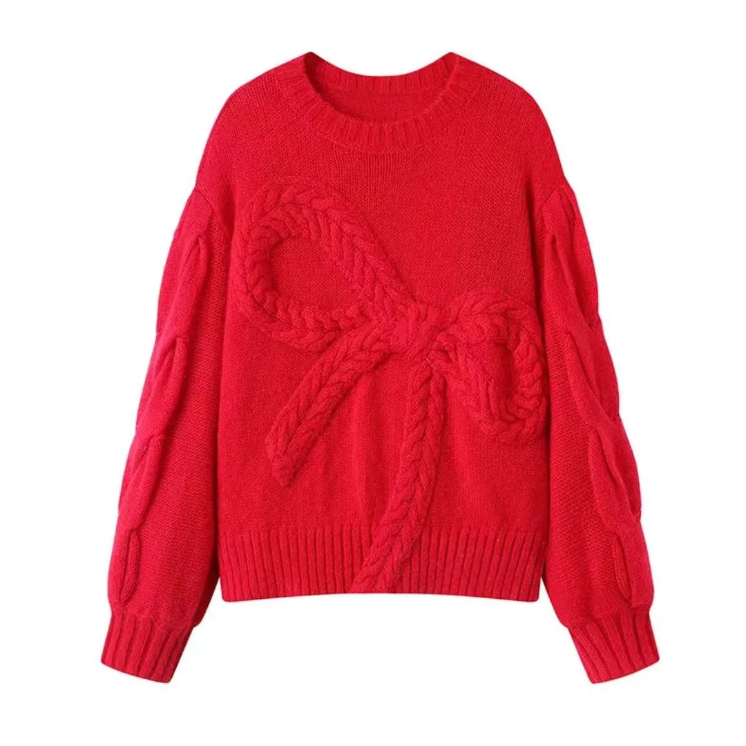 【萍萍】长袖洋气针织时尚女士宽松半高领秋冬