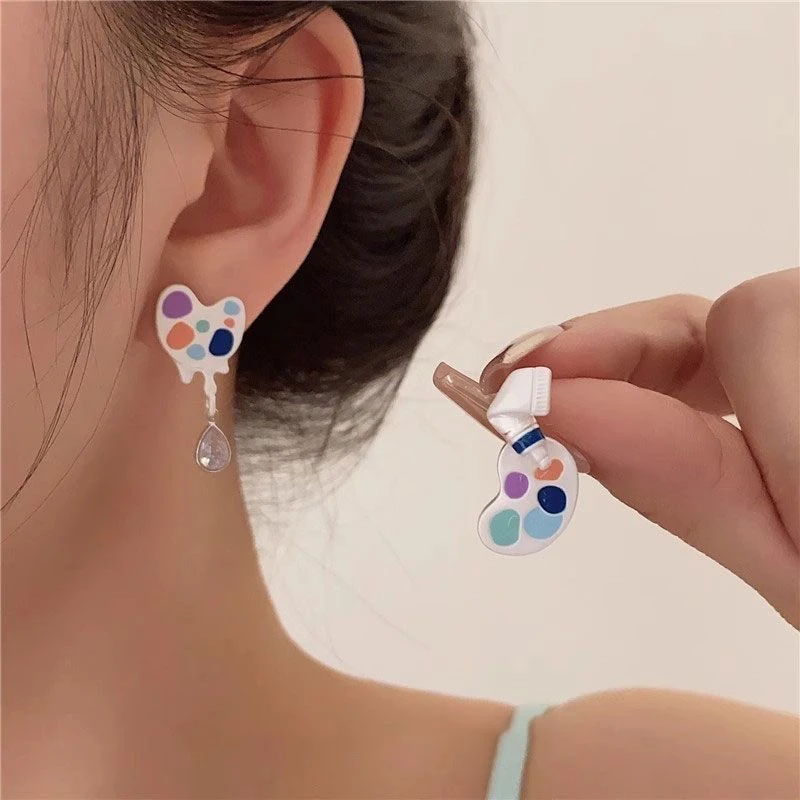 生活调色板个性设计时髦耳钉2025新款爆款高级感时尚气质耳饰耳环
