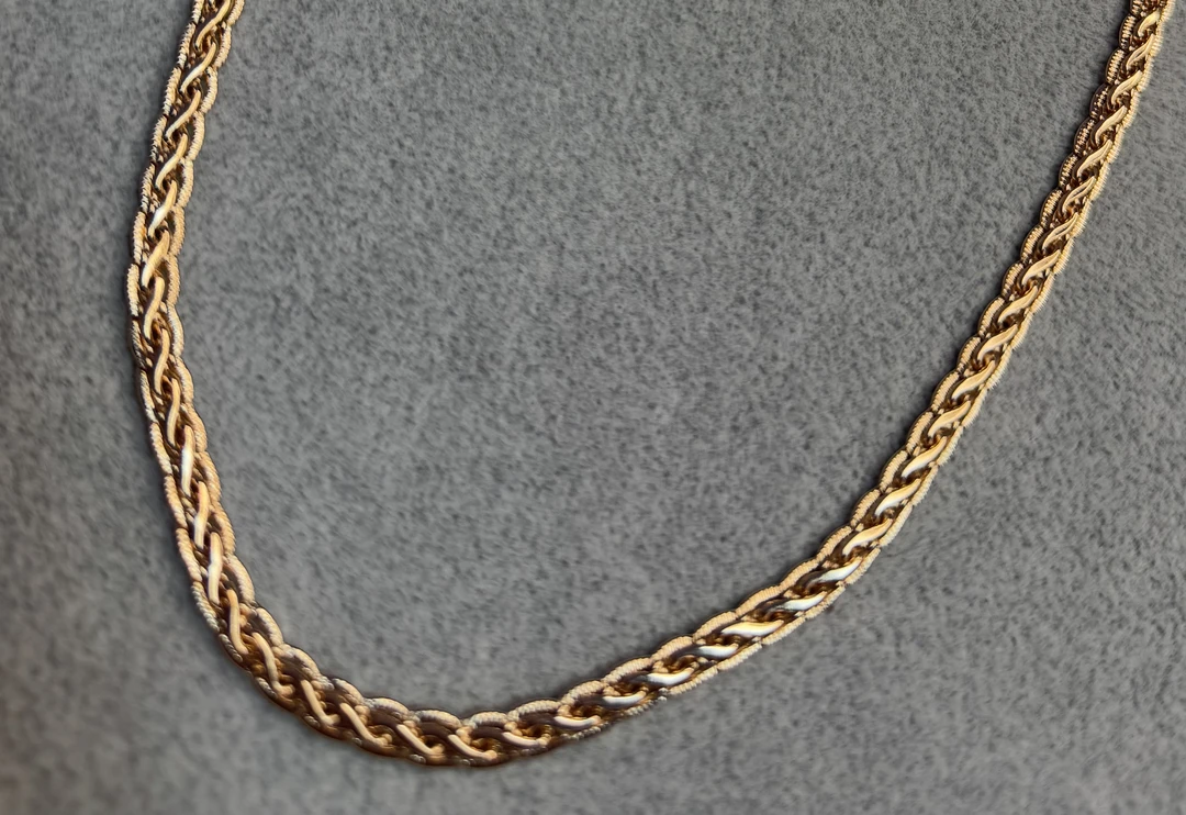 铜合金吊坠 细麻花辫项链0091