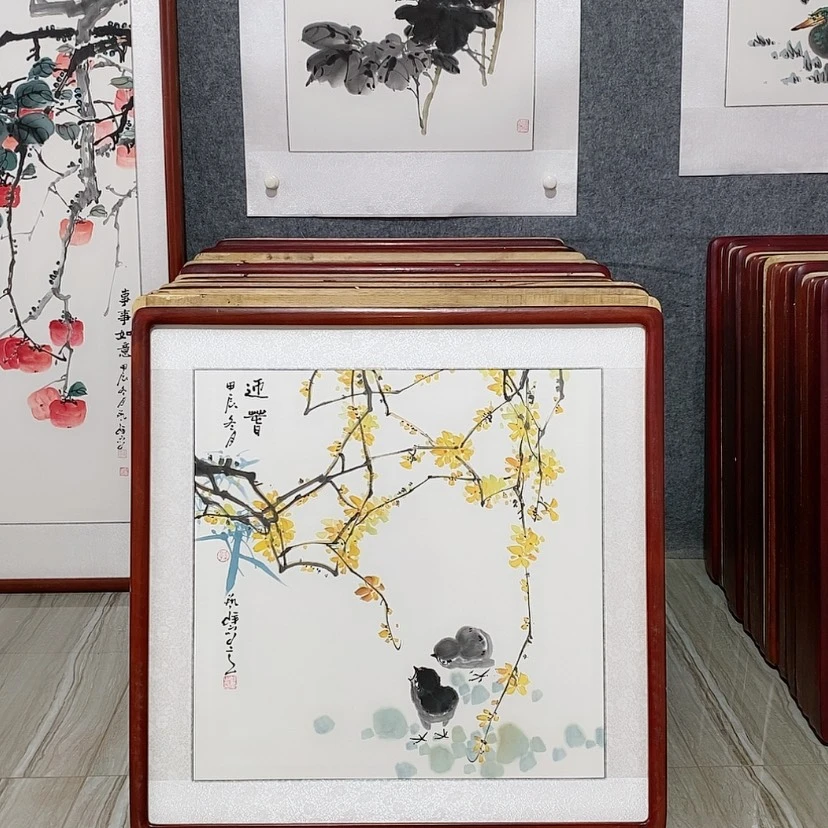 【闪购商品】国画书画作品带框65×65厘米