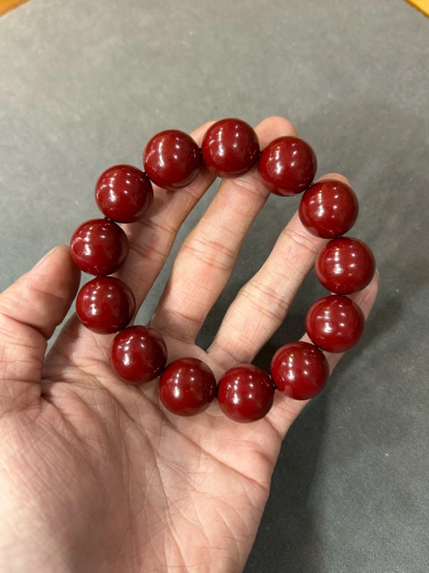 含辰砂工艺品（715）朱砂手链18mm