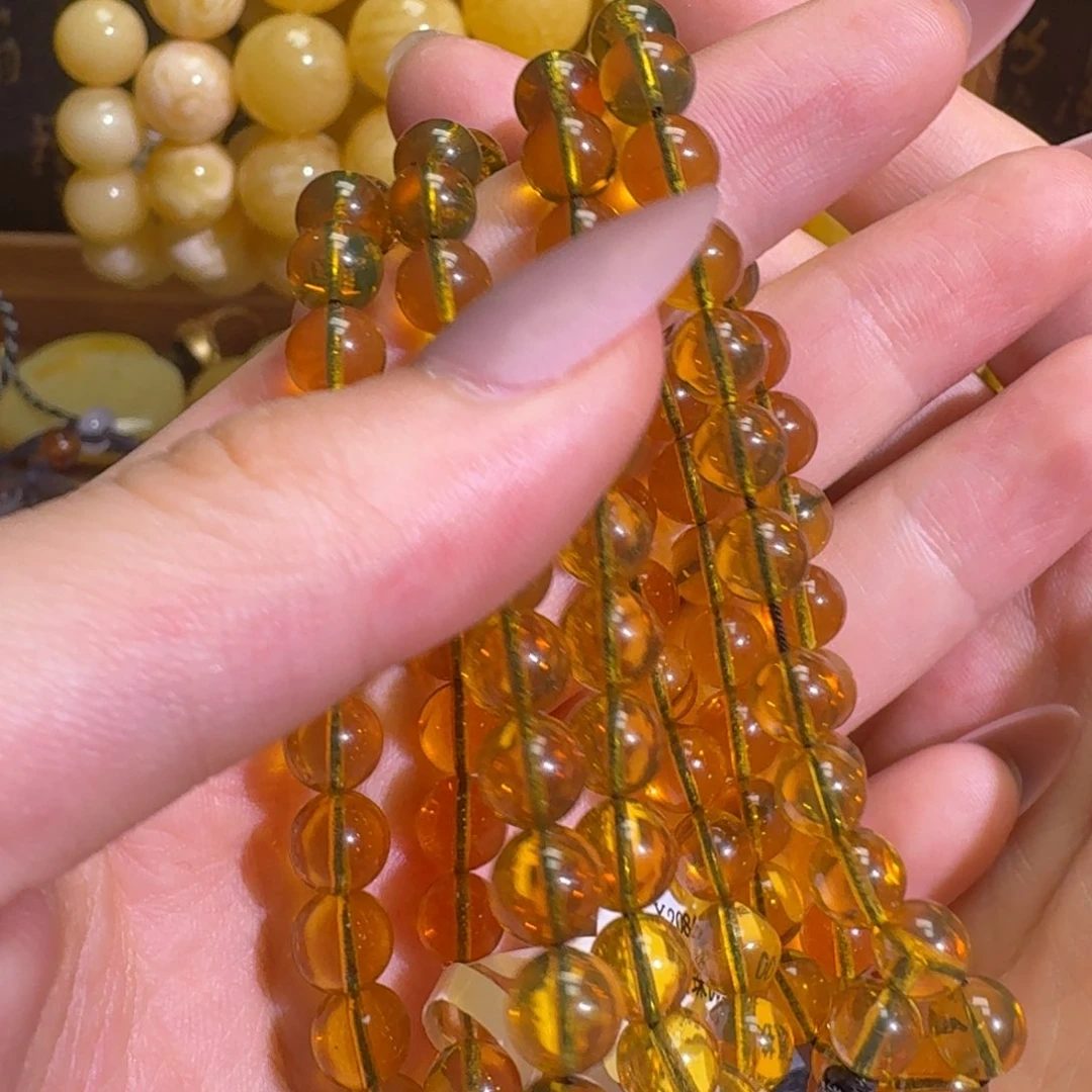 未镶嵌颈饰琥珀蓝珀108