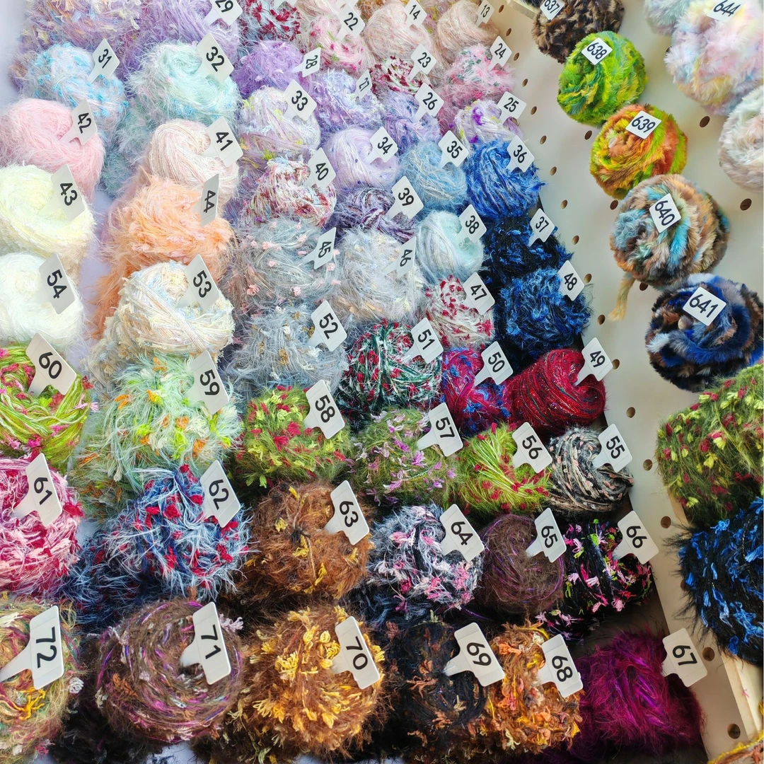 【直播间选款】手混线皮草DIY钩编织围巾帽子大肠发圈