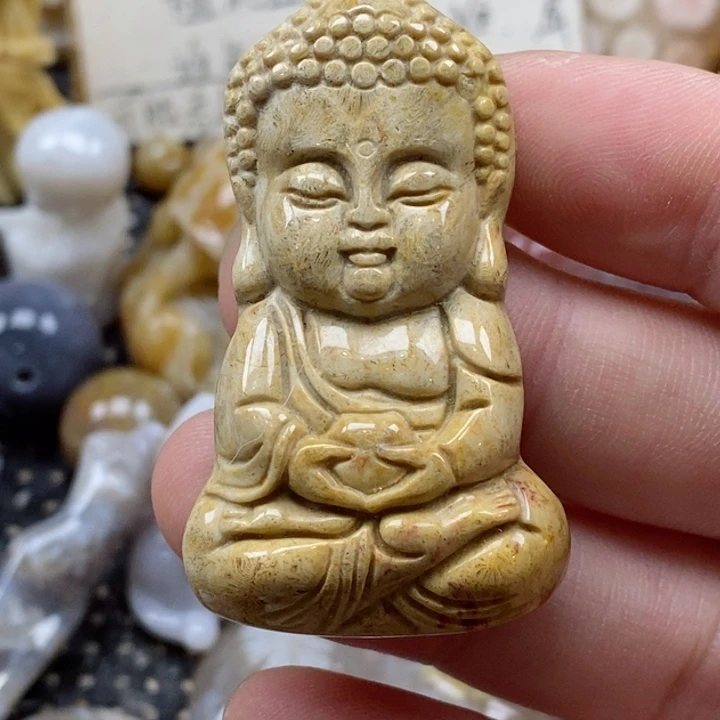 颈饰未镶嵌硅化珊瑚（珊瑚玉）
