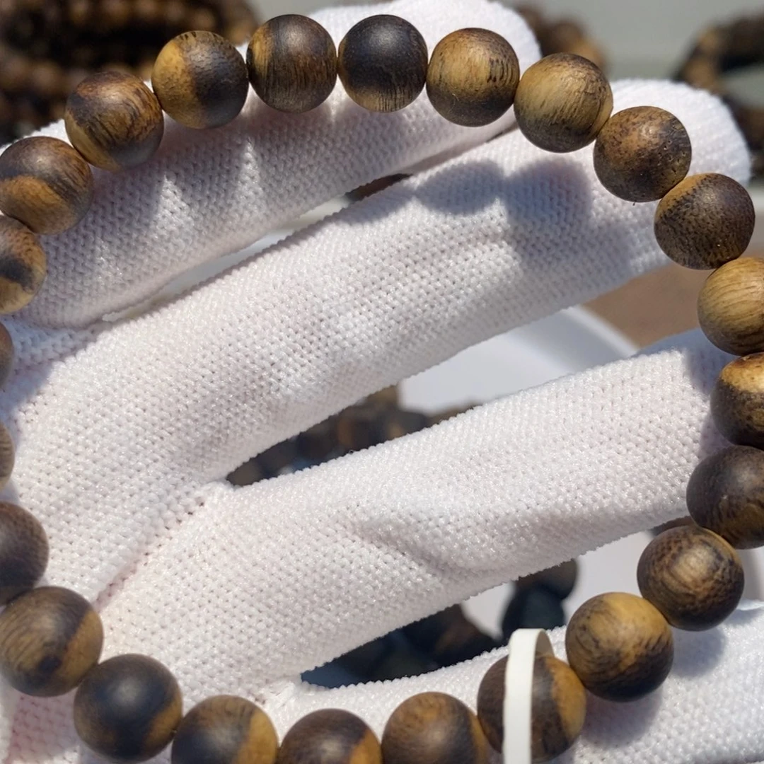 沉香手串手串沉香天然海南虫漏0.8单圈