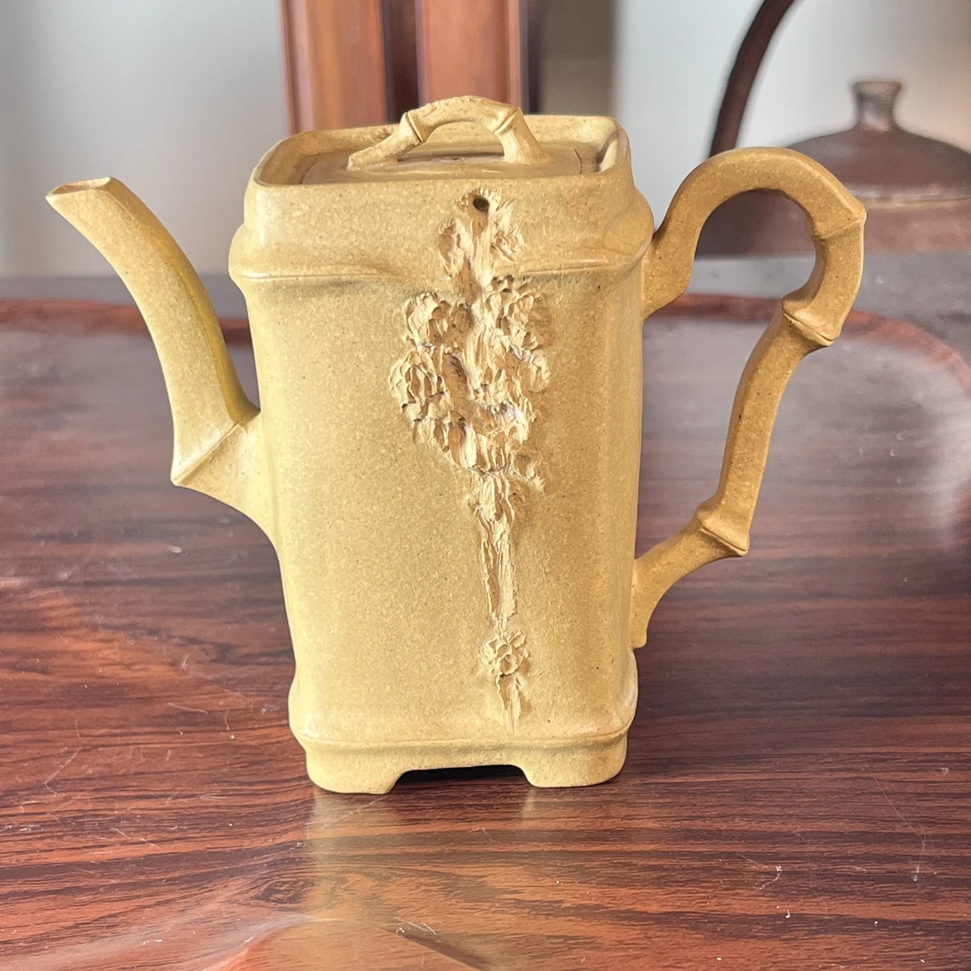 【精品紫砂】-lot029-四方竹-本山段泥-王玉娟-200cc