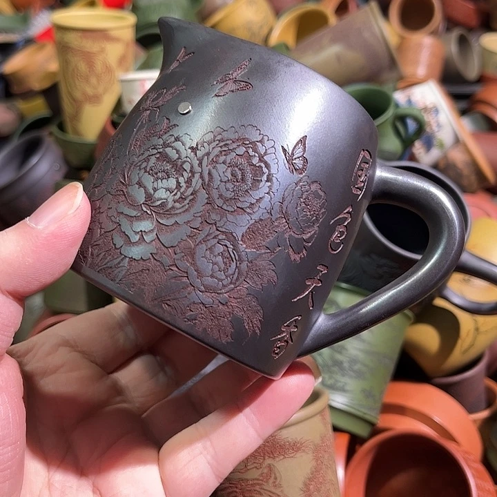 紫砂茶杯全手工紫砂主人杯