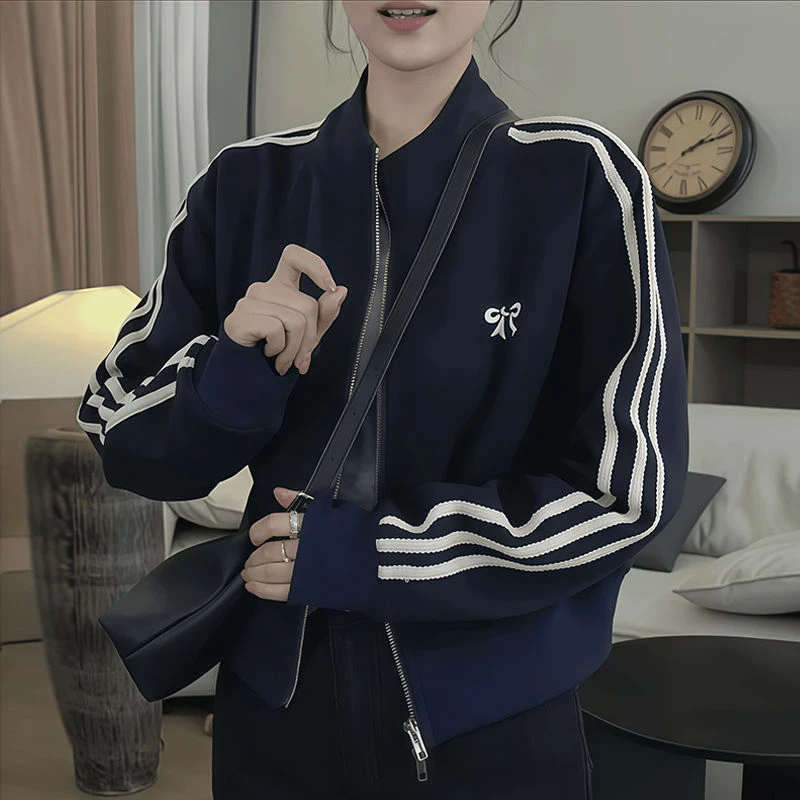 小个子爆款短款外套女秋季新款休闲百搭立领棒球夹克开衫上衣女装