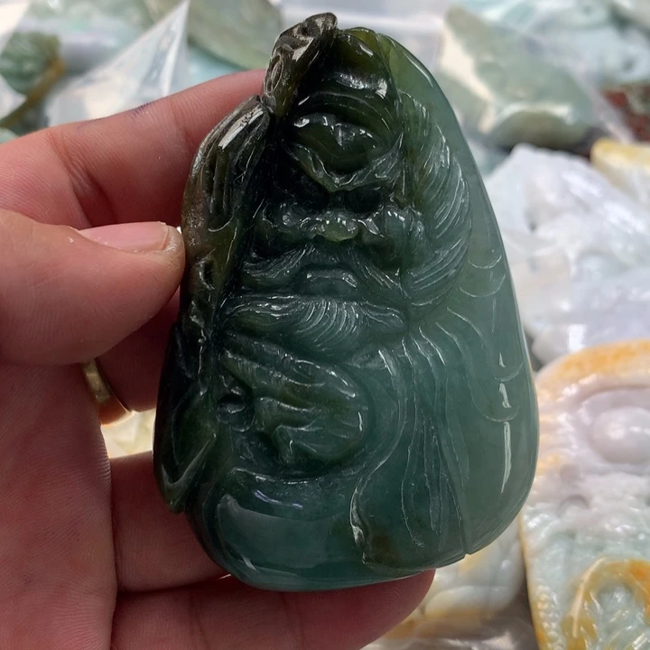 翡翠未镶嵌颈饰保真天然a货翡翠