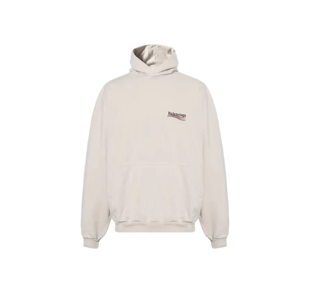 未使用 Balenciaga/巴黎世家 刺绣logo可乐连帽卫衣