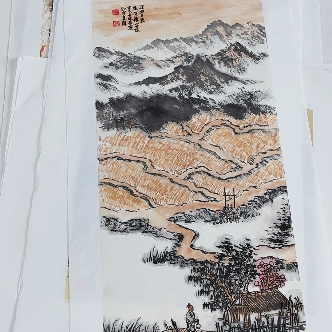 国画一张四尺四开作品