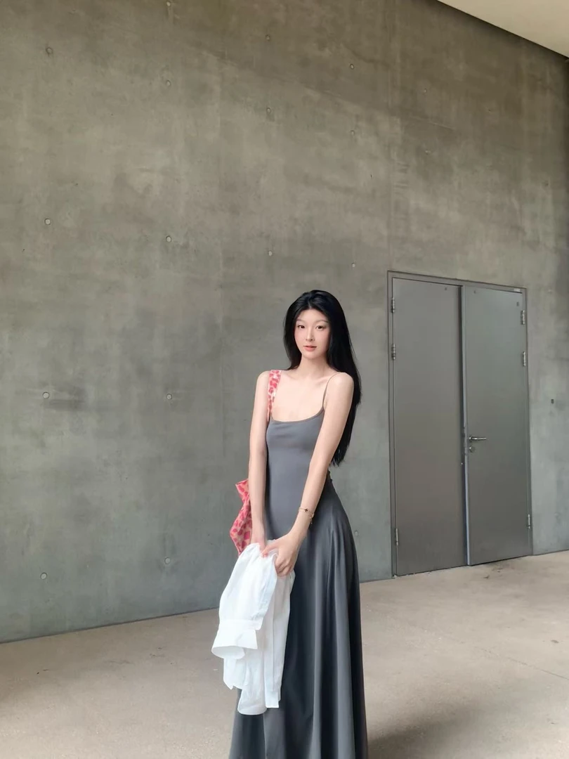 小娄娄【夏日慵懒】吊带连衣裙显瘦长裙