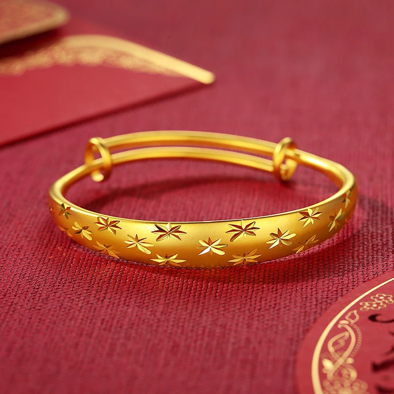 钨合金手镯 满天星手镯推拉款可调节时尚百搭带礼盒