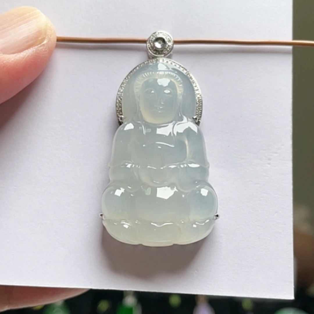 【闪购商品】吊坠(不含链)18K金镶嵌翡翠