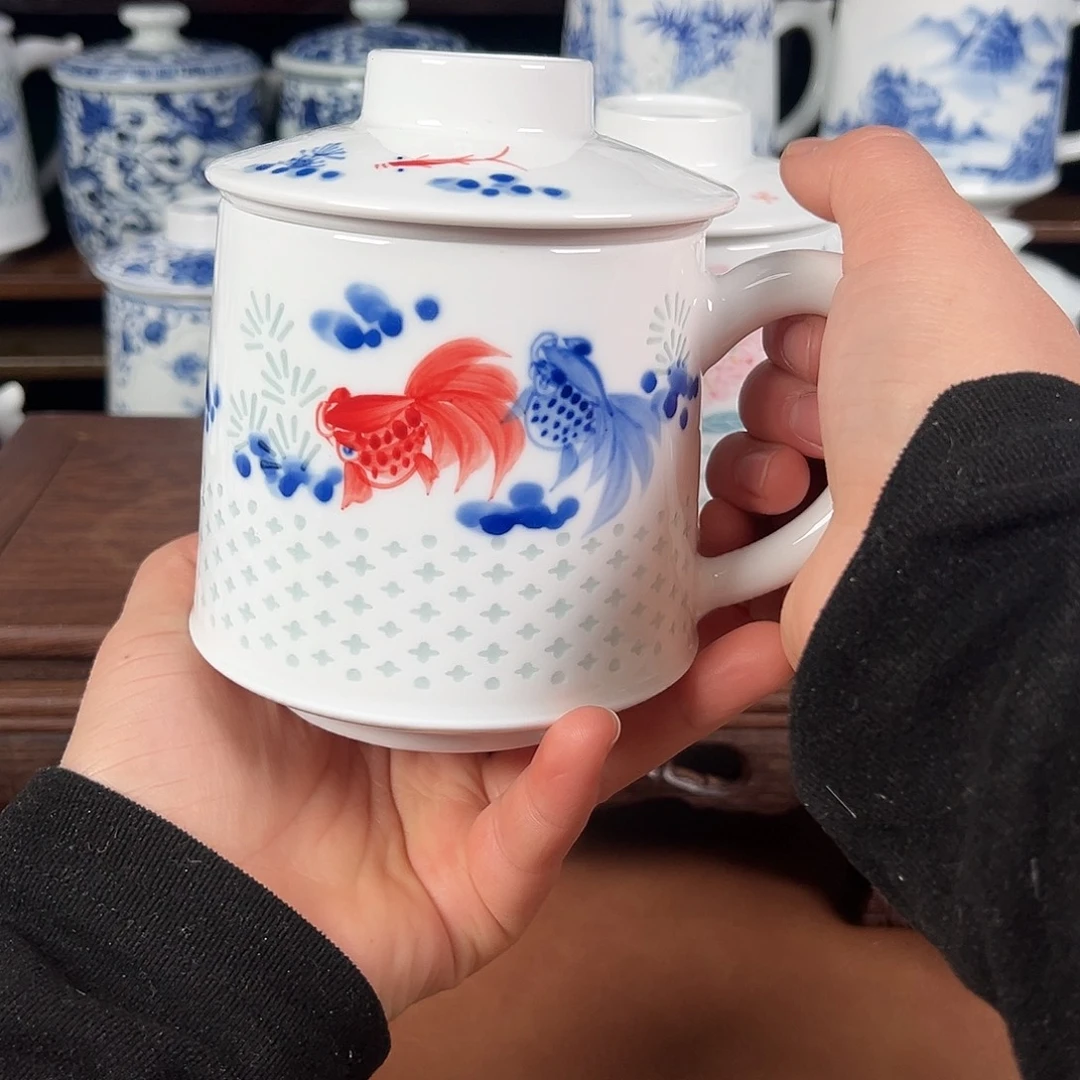 景德镇高温陶瓷办公杯家用