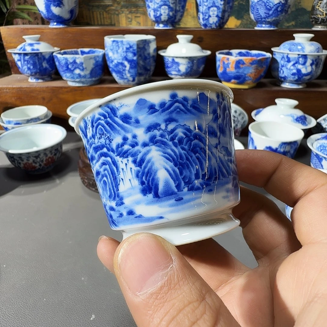 泥塑主人杯手工手绘