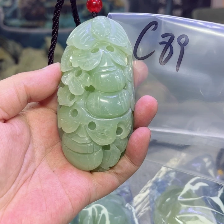 蛇纹石玉手把件未镶嵌⁝****
