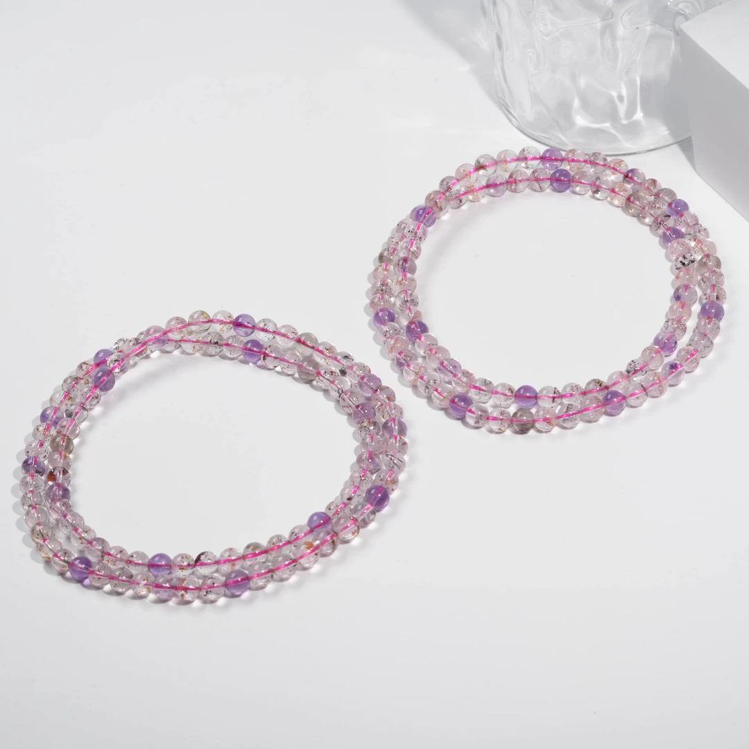 【星浩珠宝】叠梦超七水晶多圈手串23-9T144H289【多样性发一件】