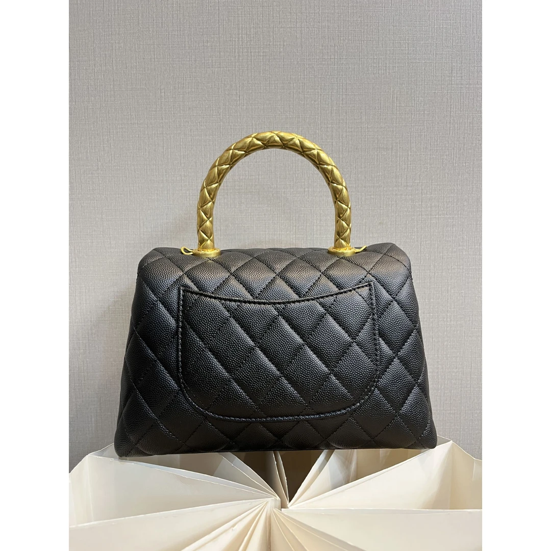 TOLEX2025新款手工时尚A金豆百搭女包黑色