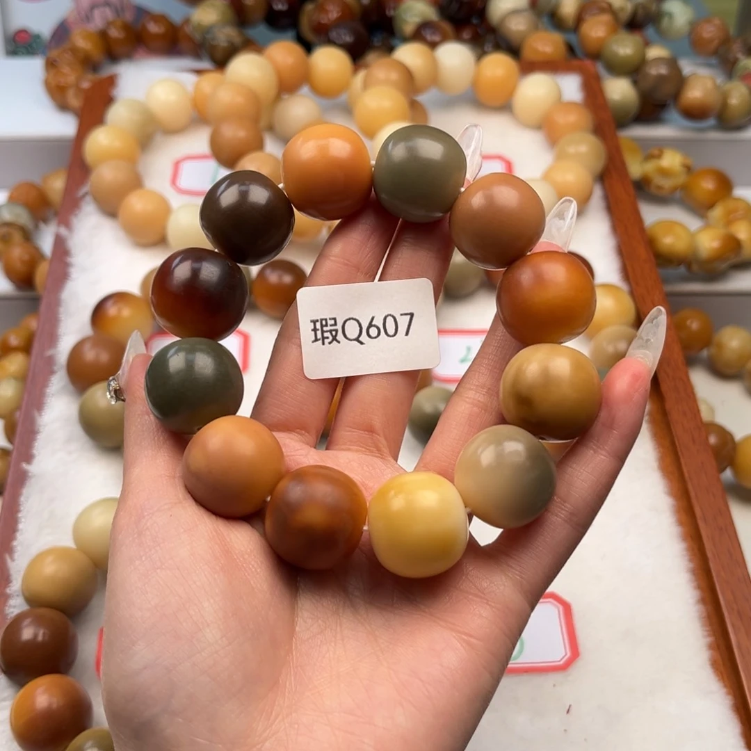 菩提根/象牙果手串↙**の19mm瑕苹果珠一串q607