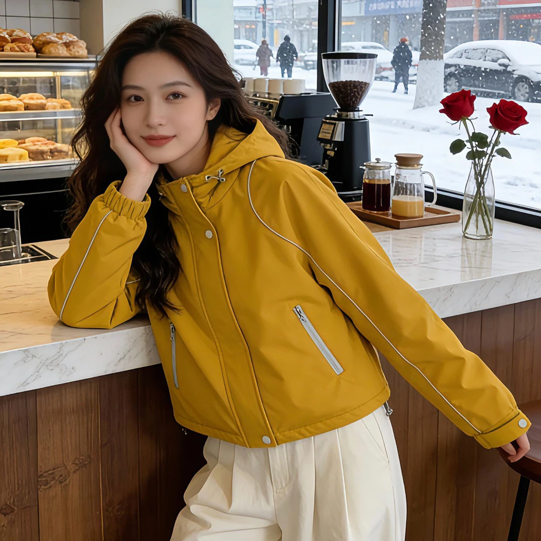 加棉加厚棉衣女短款秋冬2025新款韩版宽松高级感小个子冲锋衣外套