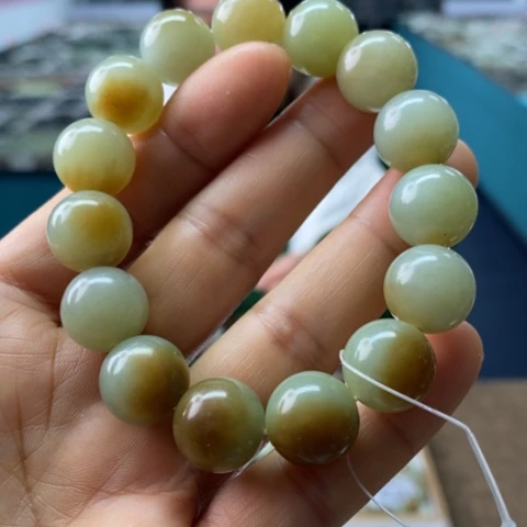 和田玉未镶嵌手链114