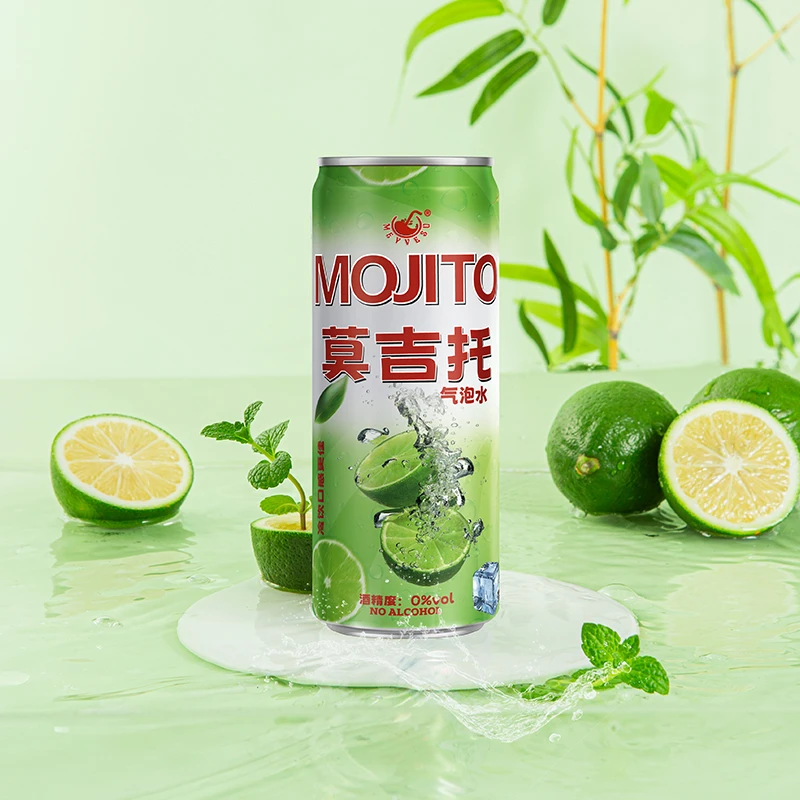 无糖无脂无卡莫吉托mojito无酒精气泡水青柠檬薄荷味家庭餐厅饮料