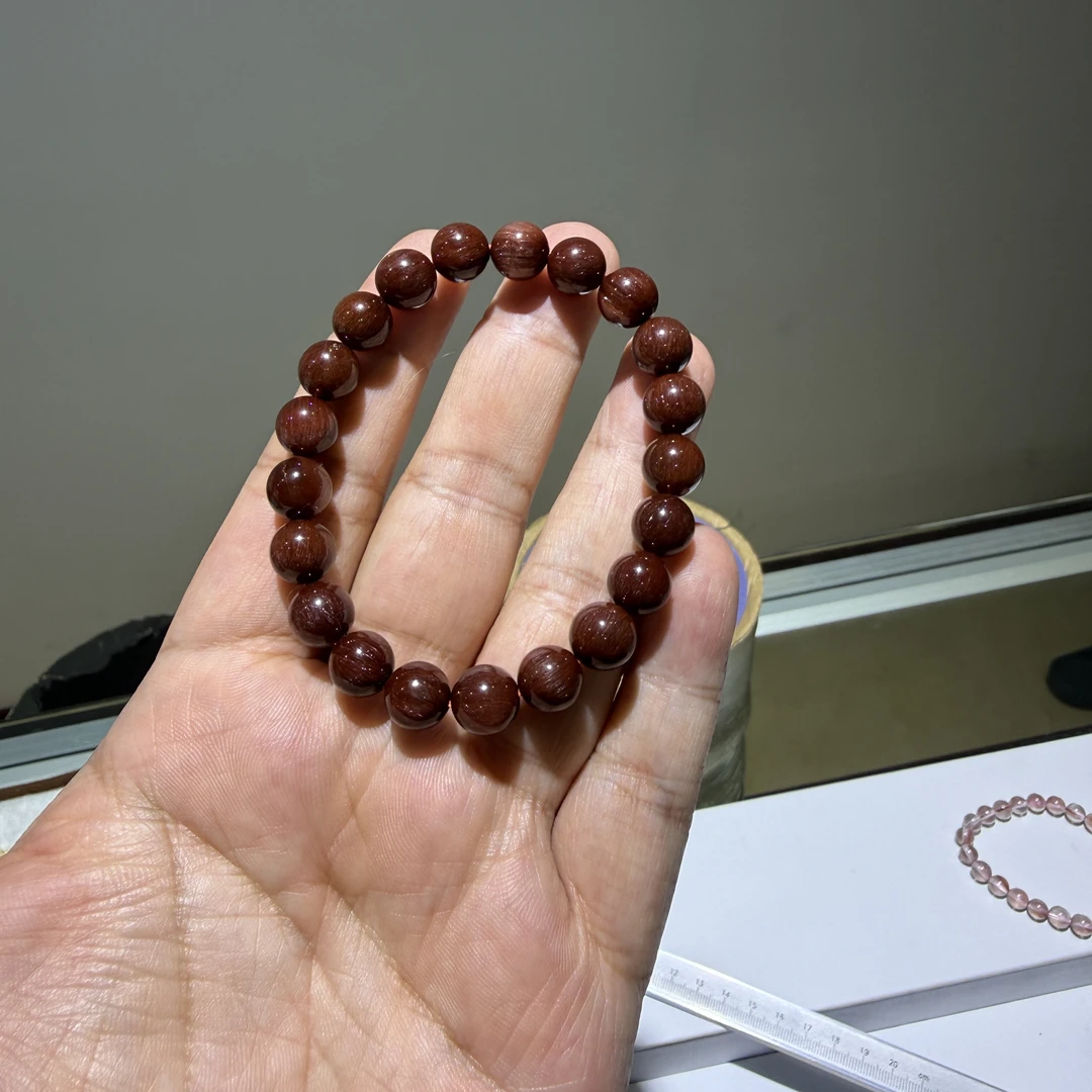 9.5mm满顺红发晶水晶手串