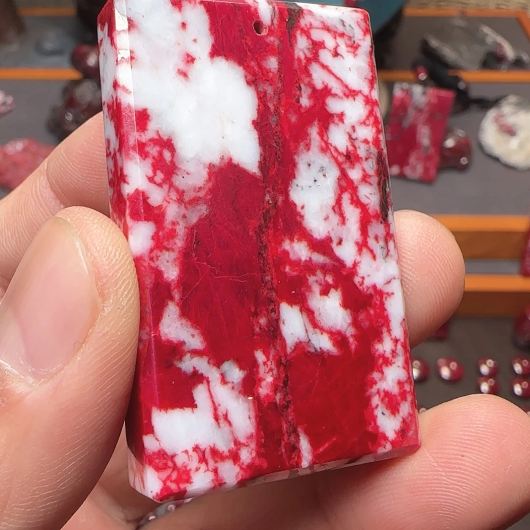 天然辰砂原矿无事牌