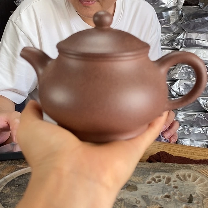 觉***者茶壶紫砂老天青潘壶280左右的容量