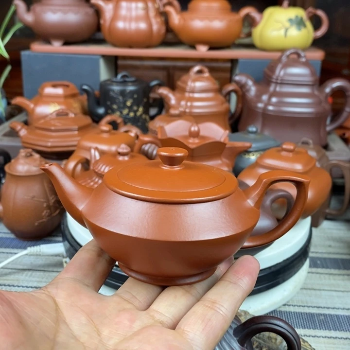 茶壶紫砂全手工汉云120-150cc原矿赵庄朱泥特价