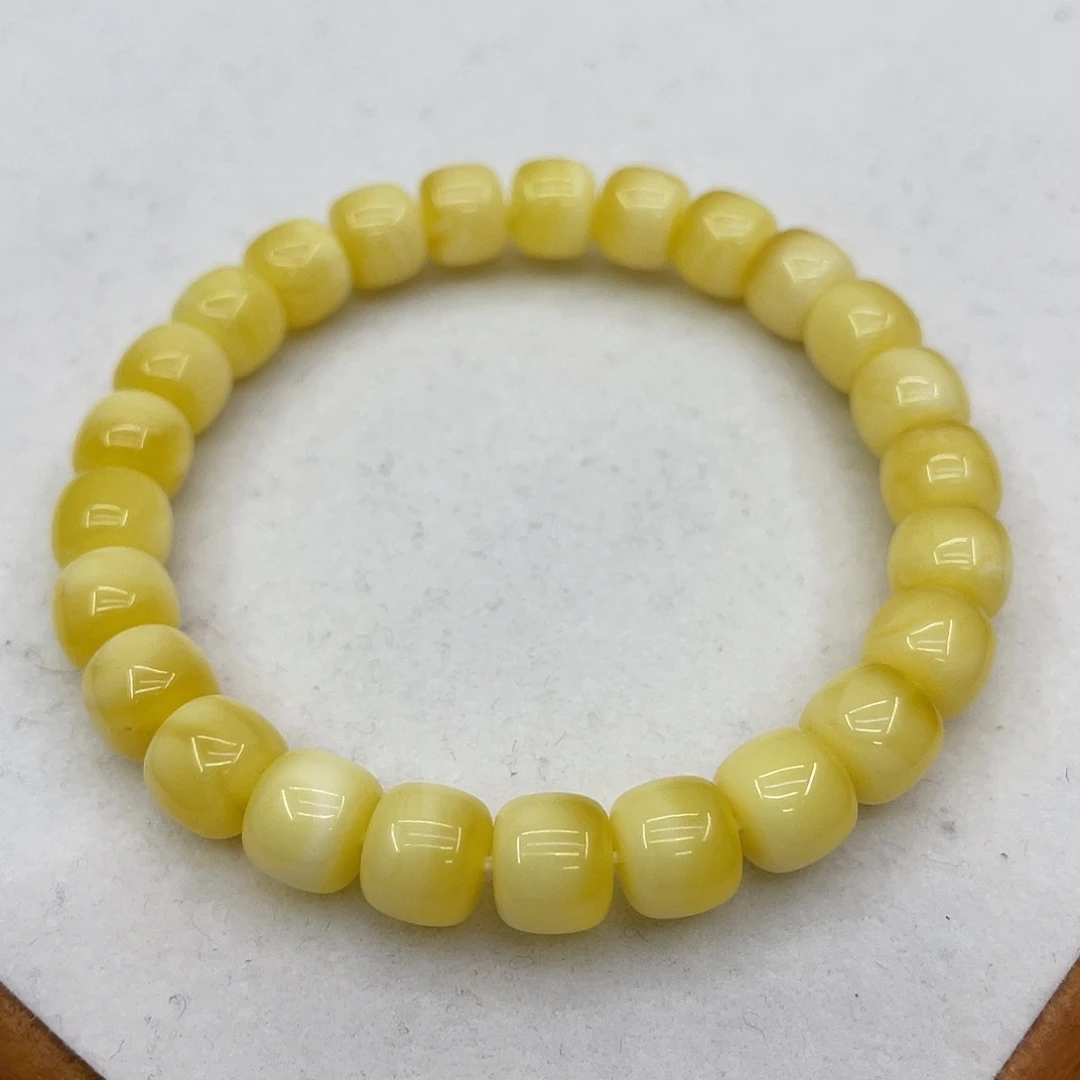 琥珀未镶嵌手串蜜蜡精工老型手串11.3g