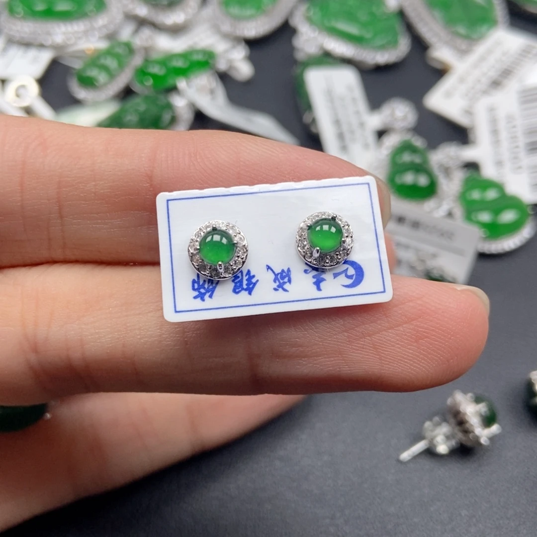 翡翠银S925镶嵌颈饰