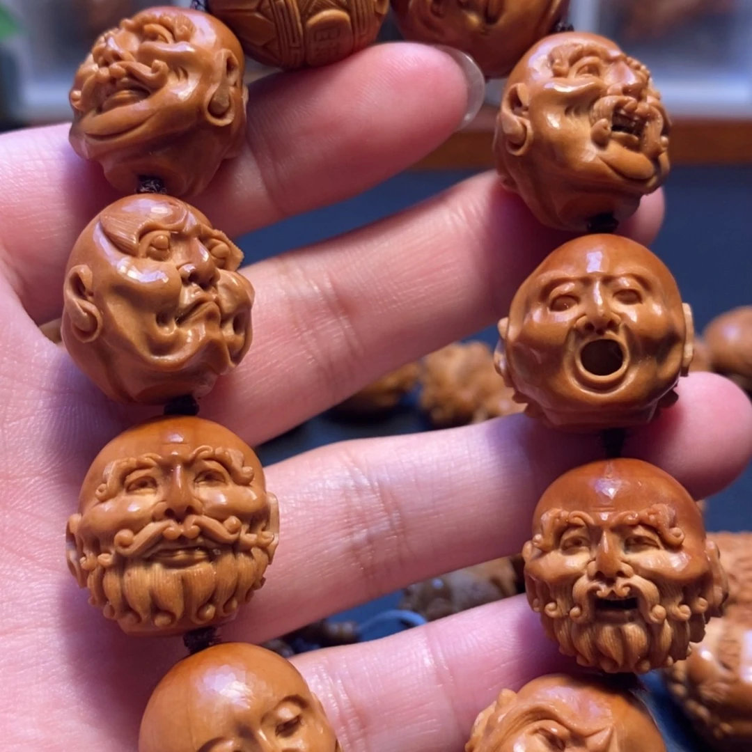 【闪购商品】橄榄核手串/手链苏工名家顶级老油核钻石面雕刻须派