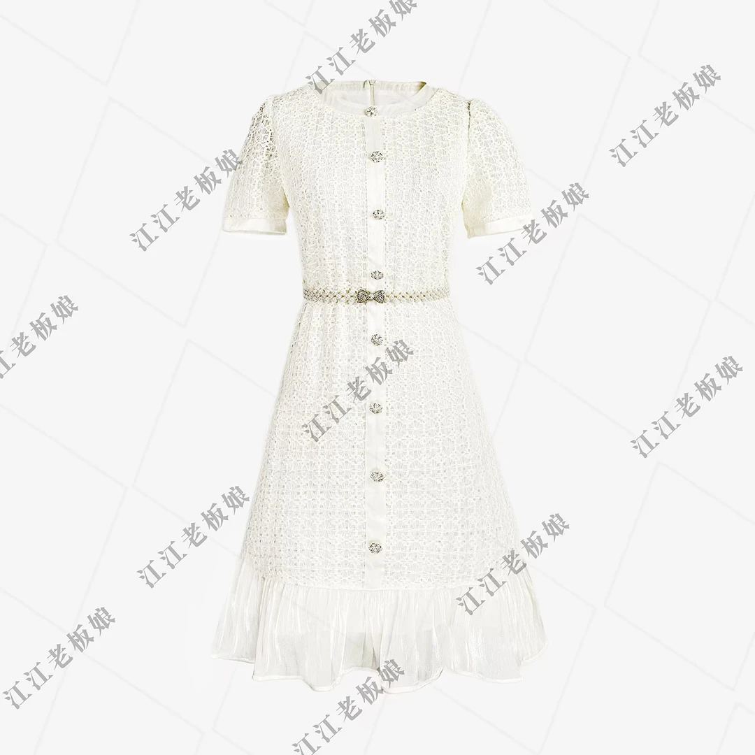 【梦露专属】小香风气质网红白色时尚百搭复古优雅W2521447