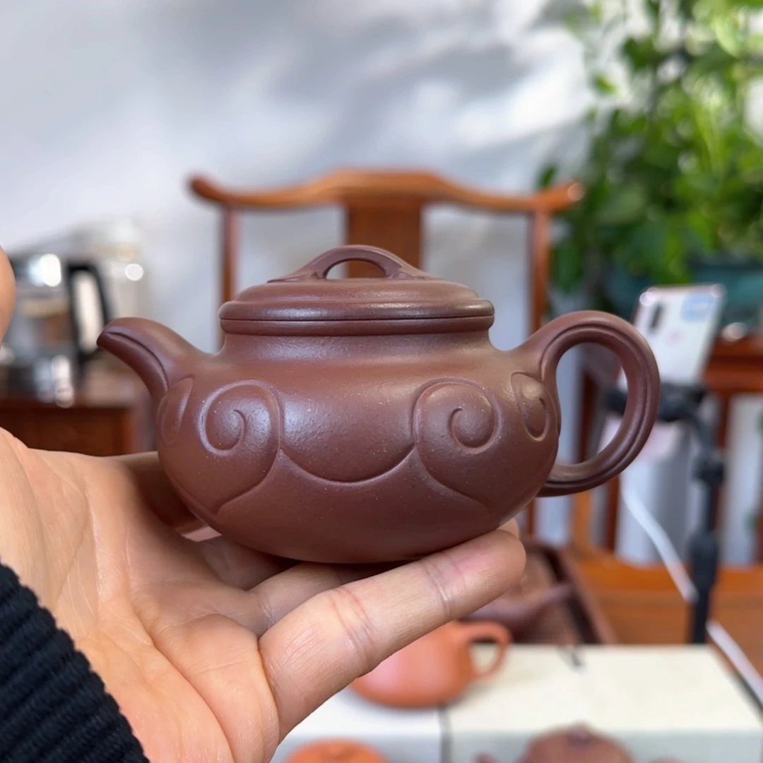 紫砂茶壶对**啊仿古如意